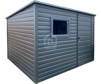 Schowek - Domek Ogrodowy 2,5x2m  - Drzwi - okno - Antracyt - dach spad w tył PLG140