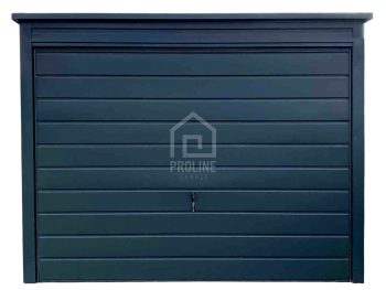 Garaż blaszany 3x6m - Brama uchylna - antracyt - dach spad w tył  PLG161