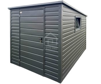 Schowek – Domek Ogrodowy 2×3m  – Drzwi – Okno – Antracyt – Dach Spad w tył PLG229